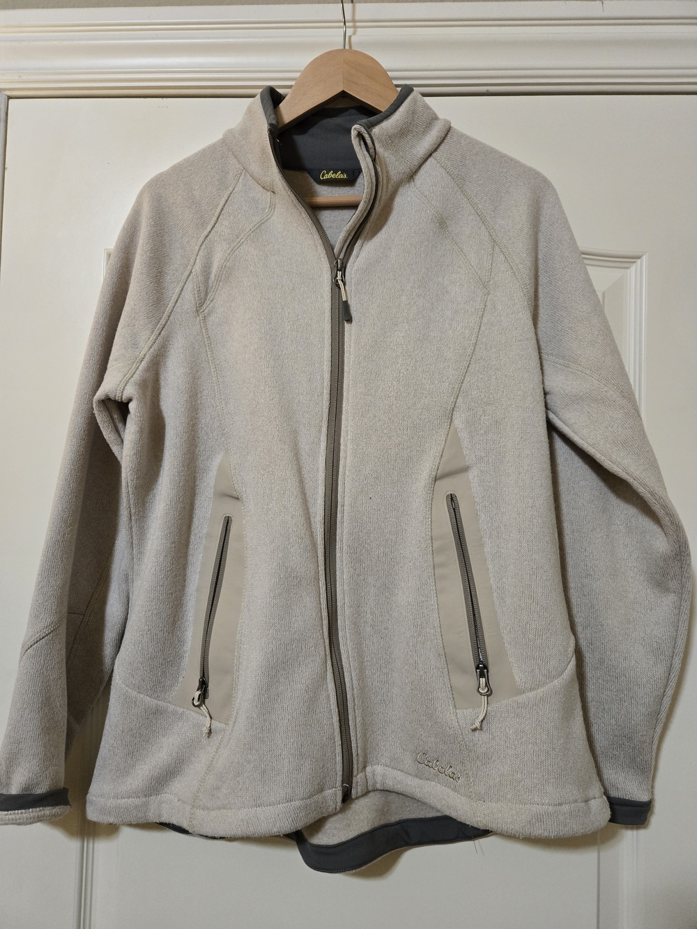 Cabela's Men's Light Beige Full-Zip Fleece Jacket